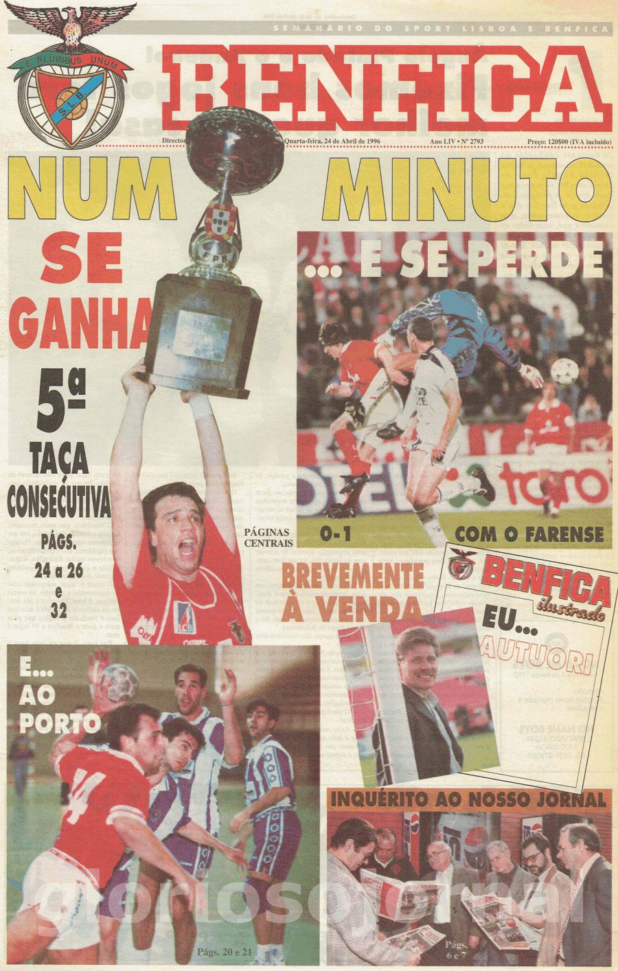 jornal o benfica 2793 1996-04-24